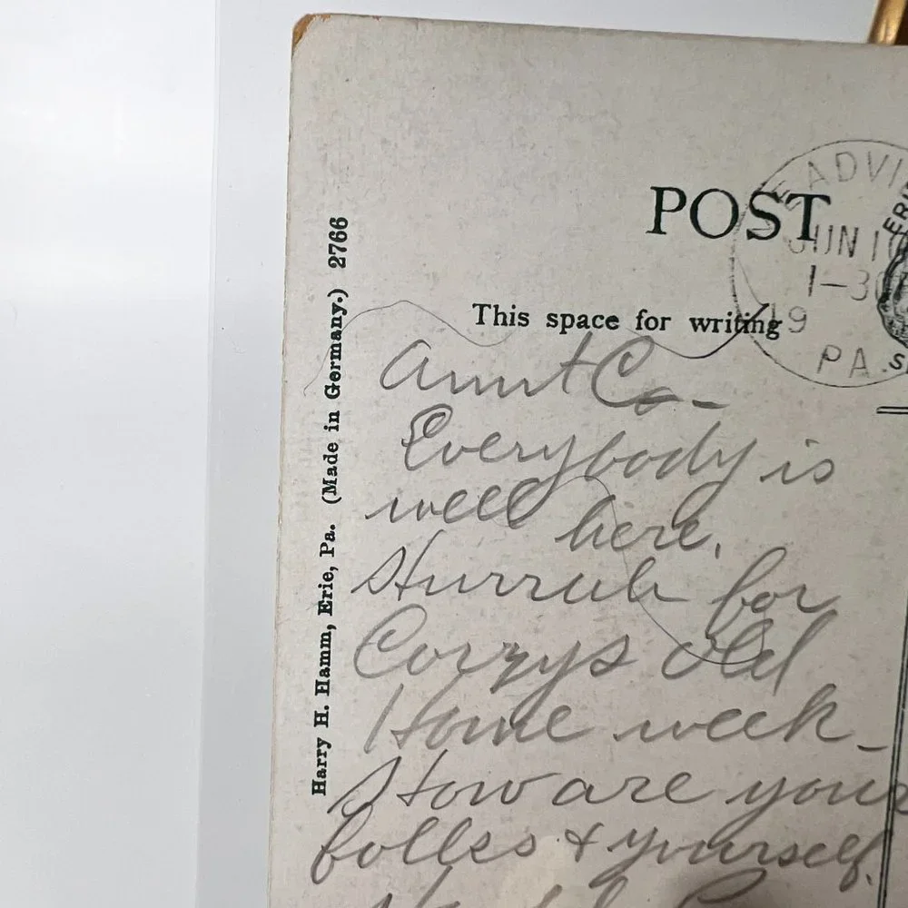 Vintage Postcard Lake Cafe Ponce De Leon Springs Meadville PA Pennsylvania 1909